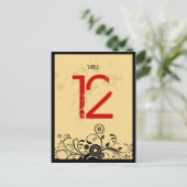 Vintage Look Rock & Roll Music Hochzeit Postkarte (Stehend Vorderseite)