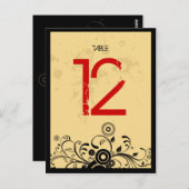 Vintage Look Rock & Roll Music Hochzeit Postkarte (Vorne/Hinten)