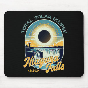 Vintage-Look Totale Sonnenfinsternis Niagara Falls Mousepad
