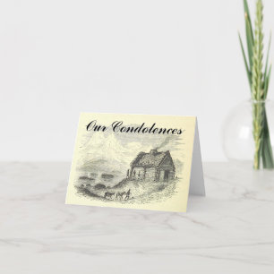Vintage-Look "Unser Beileid" Beileidskarte Karte