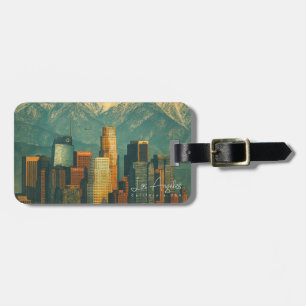 Vintage Los Angeles Aquarell Retro Kalifornien Gepäckanhänger