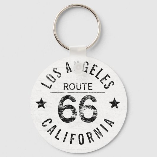 Vintage Los Angeles California Route 66 Schlüsselanhänger (Vorderseite)