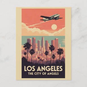 Vintage Los Angeles Kalifornien Stadt der Engel Postkarte