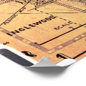 Vintage Los Angeles Landkarte Poster 1924 (Ecke)