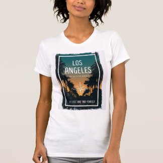 Vintage-Los-Angeles-Sonnenuntergangs-Poster-Druck T-Shirt