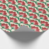 Vintage Lotos-Blume Geschenkpapier (Ecke)