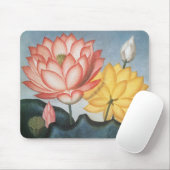 Vintage Lotus-Blume, die heilige ägyptische Bean Mousepad (Mit Mouse)