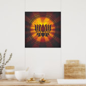 Vintage Lotus-Blume Poster (Küche)