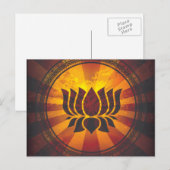 Vintage Lotus-Blume Postkarte (Vorne/Hinten)