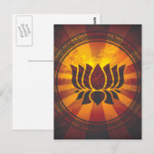 Vintage Lotus-Blume Postkarte (Vorne/Hinten)