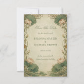 Vintage-Lotus-Botanik Save The Date (Vorderseite)