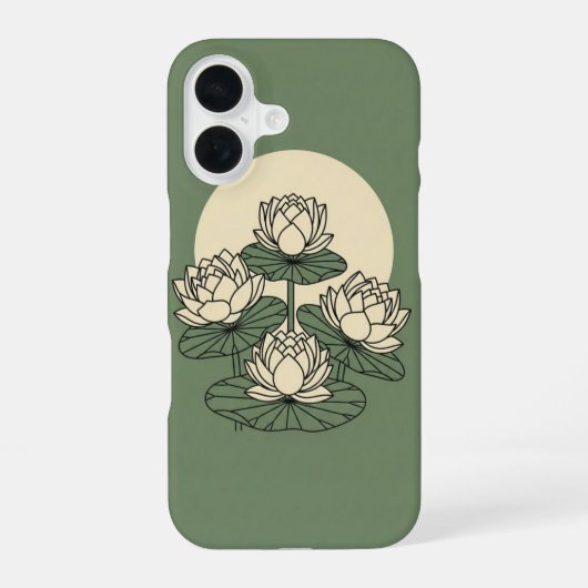Vintage Lotus im Garten iPhone 16 Hülle (Rückseite)