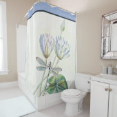 Vintage Lotus und Libelle Duschvorhang (Beispiel)