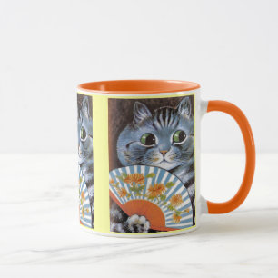 Vintage-Louis-Wain-Katze-bei-der-Oper-Kunst-Tasse Tasse