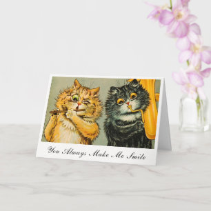 Vintage Louis Wain Katzen bringen mich immer zum L Karte