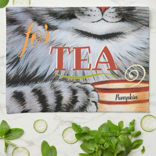 Vintage Louis Wain Niedlich Teacatch Geschirrtuch (Gefaltet)