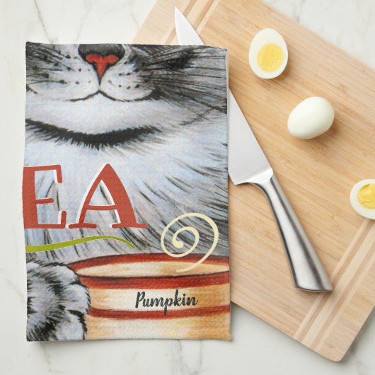 Vintage Louis Wain Niedlich Teacatch Geschirrtuch (Viertel Falte)