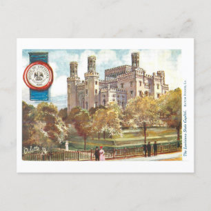 Vintage Louisiana-Hauptstadt mit Siegel Postkarte