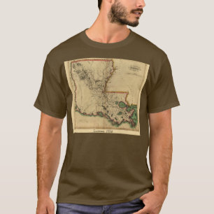 Vintage Louisiana-Karte 1814 T-Shirt