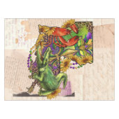 Vintage Louisiana Karte Cajun Crawfish und Alligat Tischdecke (Vorderseite (Horizontal))