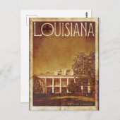 Vintage Louisiana Plantation Zuhause Travel Postca Postkarte (Vorne/Hinten)