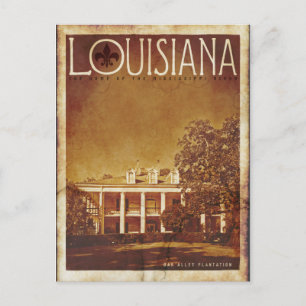Vintage Louisiana Plantation Zuhause Travel Postca Postkarte
