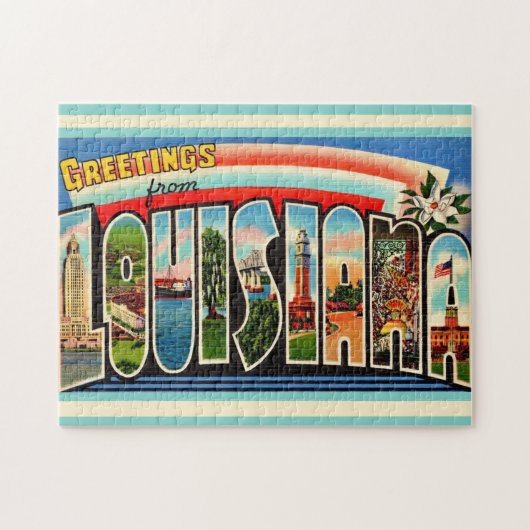 Vintage LouisianaPostcard 11x14 Puzzle (Horizontal)