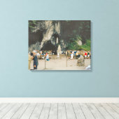 Vintage Lourdes, Grotto Leinwanddruck (Insitu (Holzboden))