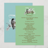 Vintage Love Birds Hochzeitsprogramm Programm (Vorne/Hinten)