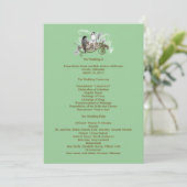 Vintage Love Birds Hochzeitsprogramm Programm (Stehend Vorderseite)