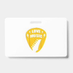 Vintage Love Guitar Music Lover Gift Ausweis