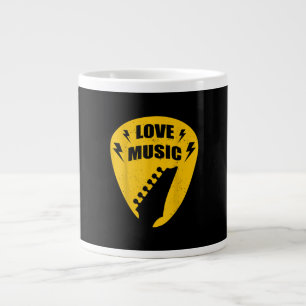 Vintage Love Guitar Music Lover Gift Jumbo-Tasse
