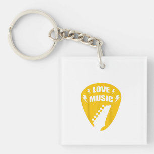 Vintage Love Guitar Music Lover Gift Schlüsselanhänger