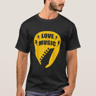 Vintage Love Guitar Music Lover Gift T-Shirt
