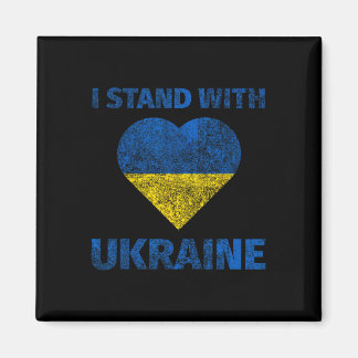 Vintage Love I Stand mit der Ukraine Unterstützung Magnet