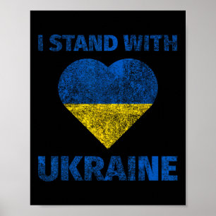 Vintage Love Ich stehe hinter der Ukraine Unterstü Poster