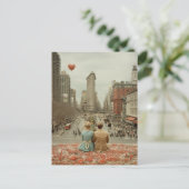 Vintage Love in New York Postkarte (Stehend Vorderseite)