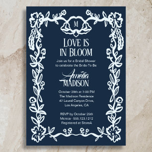 Vintage Love is in Bloom Florales Brautbad Einladung