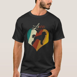 Vintage Love Pudel Lustige Retro-Hundegeschenke T-Shirt