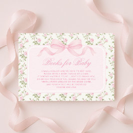 Vintage Love Shack Rosa Florale Bücher für Baby Mä Begleitkarte