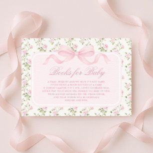 Vintage Love Shack Rosa Florale Bücher für Baby Mä Begleitkarte