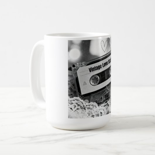 Vintage Love Static Kaffeetasse (Vorderseite Links)