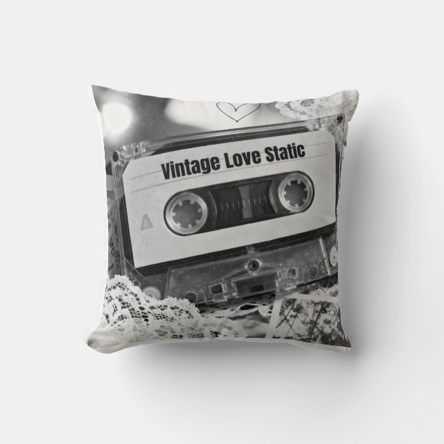 Vintage Love Static Kissen (Vorderseite)