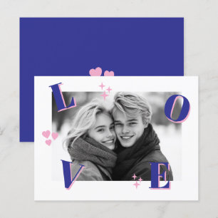Vintage LOVE Valentinstag benutzerdefinierte Fotos Postkarte