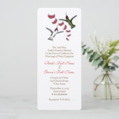 Vintage Lovebird Hummingbird Wedding Einladung (Stehend Vorderseite)