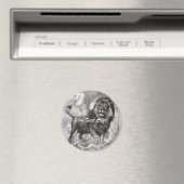 Vintage Löwe Magnet (In Situ (Geschirrspüler))