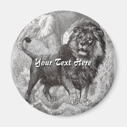Vintage Löwe Magnet (Vorne)