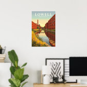 Vintage Lowell Massachusetts Poster (Heimbüro)