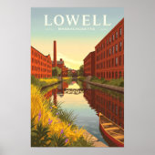 Vintage Lowell Massachusetts Poster (Vorne)