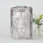 Vintage Löwen Briefpapier (Stehend Vorderseite)